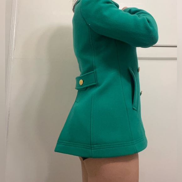 F26 J. Crew Majestic Pea Coat in Dublin Green - Picture 3 of 8